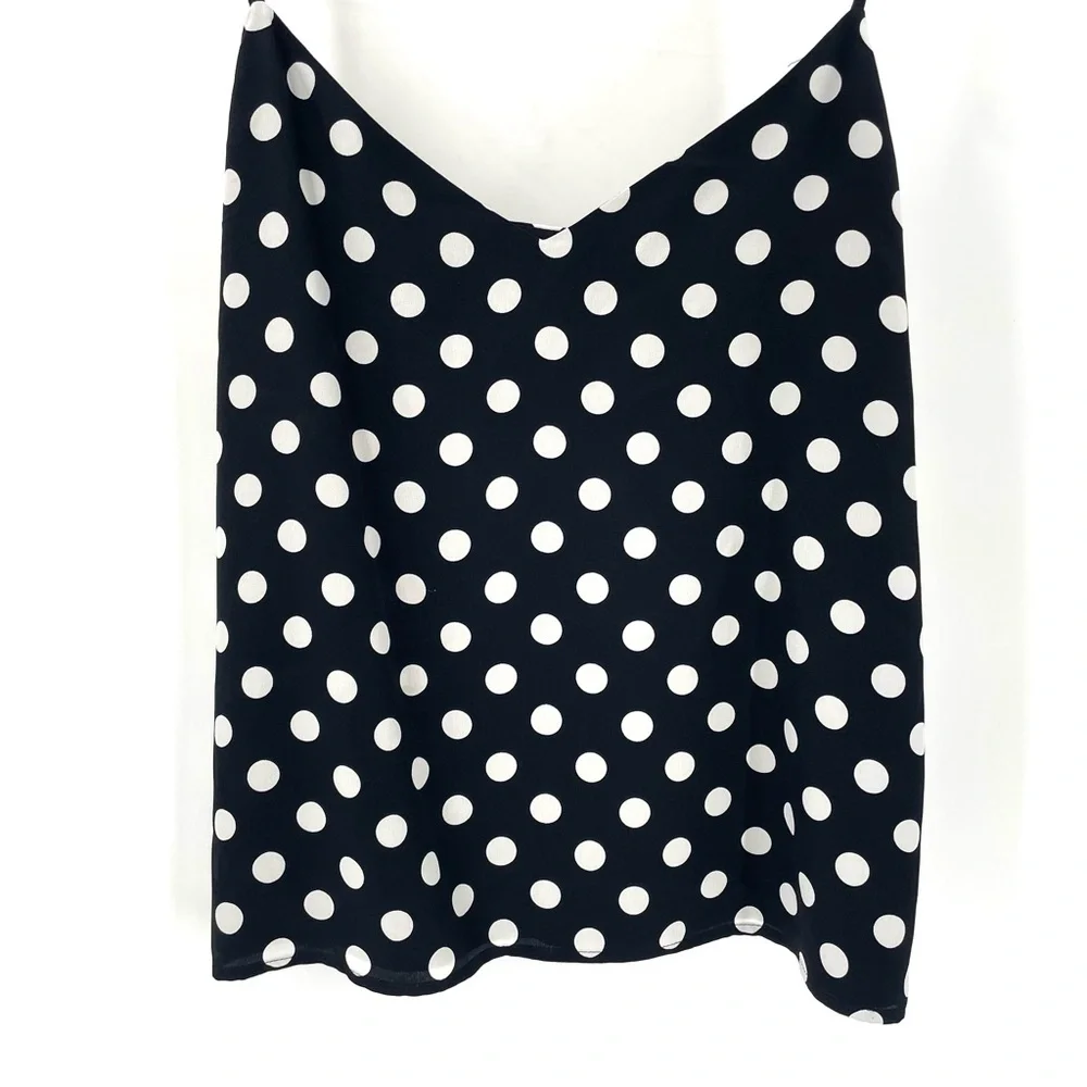 L'Agence Jane V-Neck Adjustable Casual Effortless Spaghetti Strap 100% Silk Tank - Picture 3 of 6